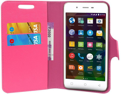 CHAMBU Flip Cover for Coolpad Ivvi K1 Mini(Pink, Hard Case)