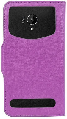 CHAMBU Flip Cover for Lava Mobiles X3(Purple, Hard Case)