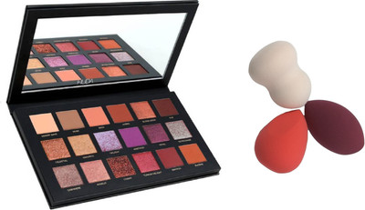 

Miss Boss hb desert dusk palette and set of 3 sponge blender puff combo(Set of 2)