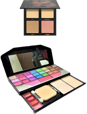 

Miss Boss Huda 3D highlighter palette and professional makeup fashion kit combo(Set of 2)