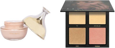 

Miss Boss Huda 3D highlighter palette and glam matki poreless foundation combo(Set of 2)