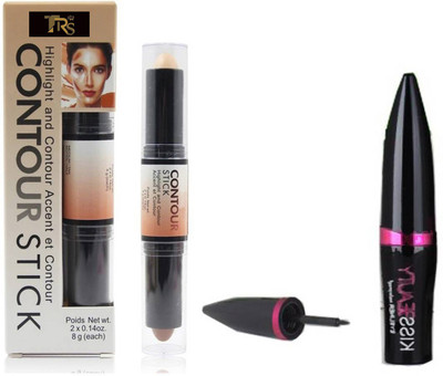 

TRS Highlighter Stick With Kiss Beauty Liquid Eyeliner 5ml (Pack Of 2)(Set of 1)