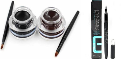 

MAYU GEL KAJAL BLACK AND BROWN WITH LIQUID EYELINER(Set of 2)