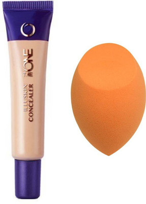

Bingeable Washable Powder Puff with Oriflame The ONE IlluSkin Concealer-Fair Light Concealer(Set of 2)