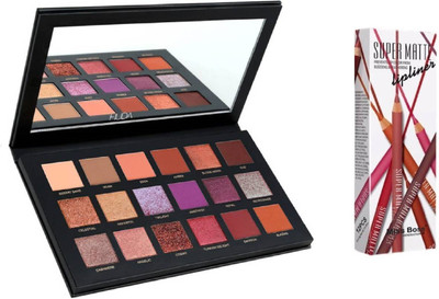 

Miss Boss hb desert dusk palette eyeshadow and set of 12 longlasting supermatte lipliner pencils combo(Set of 2)