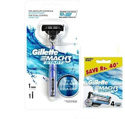 

Gillette Mach 3 start combo razor with blades(Set of 2)