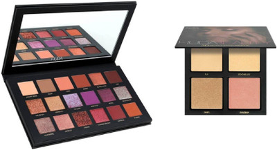 

Miss Boss Huda 3D highlighter palette and huda desert dusk palette combo(Set of 2)