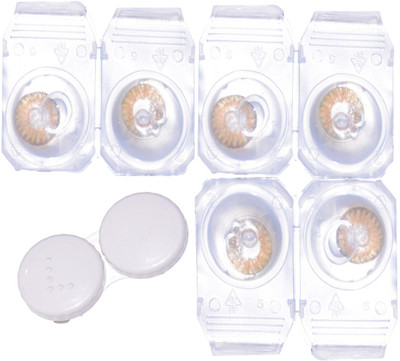 

glance gallaxy THREE PAIR OF HAZEL Monthly Contact Lens(0, HAZE, HAZEL, HAZEL, Pack of 6)