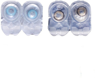 

Drr teleservices 3 pair Color contact Zero power Monthly Contact Lens(0, Blue, Brown, Pack of 2)