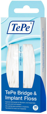 

TePe Bridge And Implant Floss Pack Of 30 Pieces(50 cm, Pack of 30)
