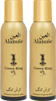 

Alainne Crown King Twin Pack Deodorant Spray - For Men & Women(150 ml, Pack of 2)