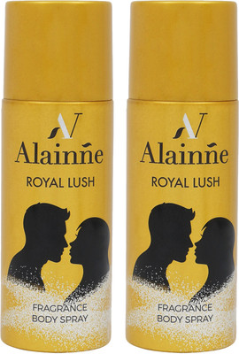 

Alainne Royal Lush Twin Deodorant Spray - For Men & Women(300 ml, Pack of 2)