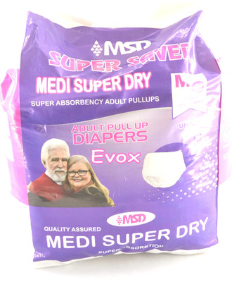 

Evox Medi Super Dry Adult Diapers - M(10 Pieces)
