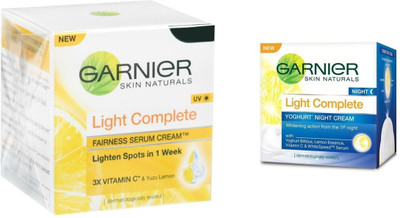 

Garnier light complete faireness serum 23gram and yogurt night cream 40gram(63 g)