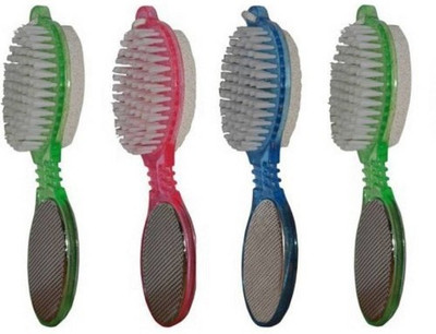 

ADHBHUD (Pack 0f 4 Pcs ) 4 in 1 Foot Care Pedicure Brush, Pumice Scrubber(Green)