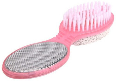 

ADHBHUD 4 in 1 Foot Care Pedicure Brush, Pumice Scrubber(Pink)