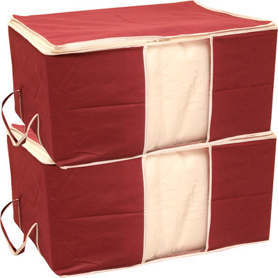 KUBER INDUSTRIES Underbed Storage Non Woven Underbed Storage Bag, Extra Large Set of 2 Pcs, Maroon CTSN038(Maroon)