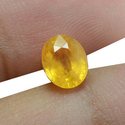 Getgemstones Yellow Cut Natural Sapphire Crystal Gemstone(6.75 carat)
