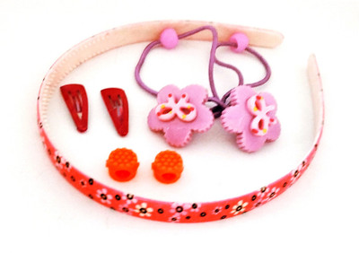 

FASHIONABLE COMBO OF HAIR BAND,BABY TIC TAC CLIP,HAIR CLAW AND BEAUTIFUL RUBBER BAND Hair Accessory Set(Multicolor)