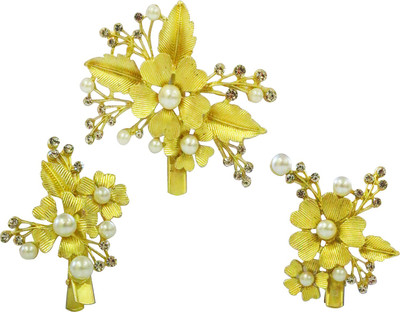 

AyA Fashion Designer Floral Hair Clips Hair Clip(Gold)