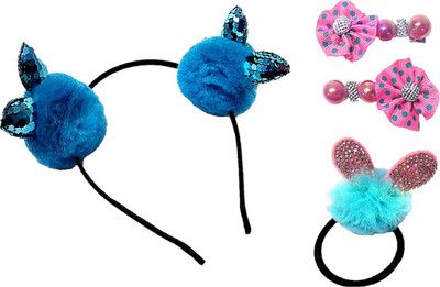 

Proplady Party Combo Gift (Set of 4) Rhinestones Stud Shimmery Hair Band, Bow Clips & Hair Tie for Baby Girls & Girls|Latest Kids Hair Hair Band, Hair Accessory Set, Rubber Band, Head Band, Hair Clip, Hair Pin(Multicolor)