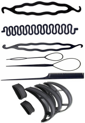 

S R Enterprises hair easy styling fashion accessories (pack of 11pcs ) Hair Accessory Set(Black)