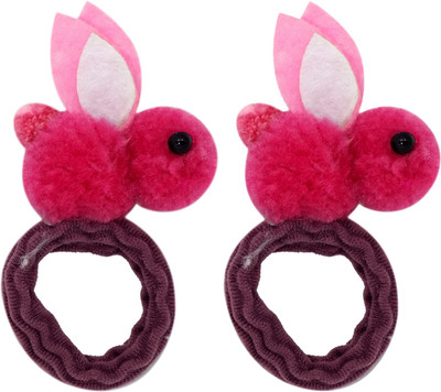 

WIZME cute stylish rabbit rubber band for kids girls Rubber Band(Red)