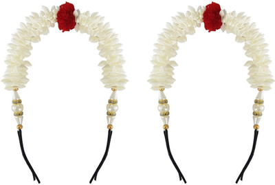 

INAAYA Partywear Gajra for Women and Girls for Wedding and Traditional Occasion Hair Accessory Set(White)