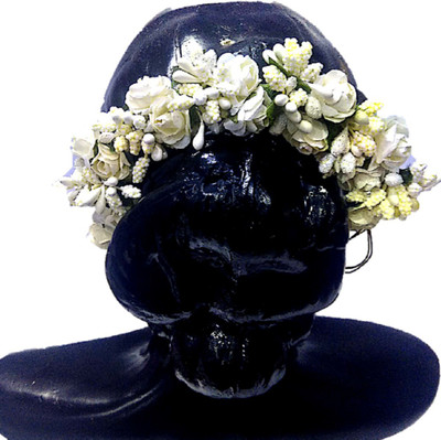

Proplady Wedding Collection Elegant Roses Stud Floral Hair Gajra, Bun Maker, Hair Brooch for Girls & Women|Wedding Hair|Bridal Hair Bun Clip, Hair Accessory Set, Hair Chain, Back Pin(White)