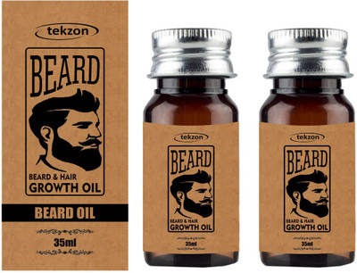 

tekzon Beard Softener Soft, Shine & Growth Oil Pack of 2x35ml Hair Oil(70 ml)