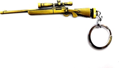FashionSta pubg m24 sniper with 8x scope gold Key Chain