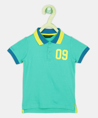 Provogue Boys Solid Cotton Blend T ShirtGreen Pack of 1