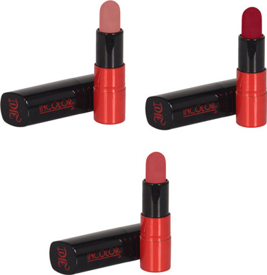 

Incolor Lusty Lipstick Set of 3 Shade 10,11,12 Each of 3.7Gms(Maroon, Red, Orange)