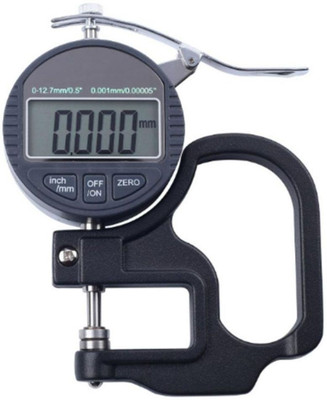 Divinext Digital Thickness Gauge Electronic Thickness Micrometer 0-12.7mm / 0.5� Round Head Electronic Thickness Gauge Depth Measurement 0.01mm High Accuracy IP54 Waterproof Oil Proof LCD Portable Digital Micrometer Micron Thickness Meter Depth Tester with RS232 Data Output Micrometer Screw Gauge