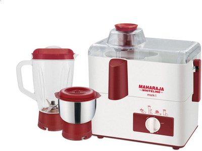 

Maharaja Whiteline Sku 29 450 Juicer Mixer Grinder(Happiness Red and White, 2 Jars)