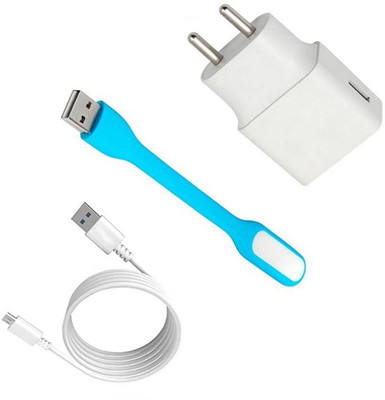 DAKRON Wall Charger Accessory Combo for Asus Zenfone Max Pro M2(White)
