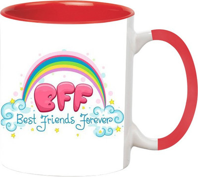 ARTBUG Best Friend Forever -1309-Red Ceramic Coffee Mug(350 ml)