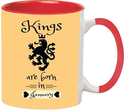ARTBUG Born in January -917-Red Ceramic Coffee Mug(350 ml)