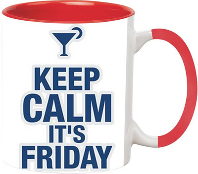 ARTBUG Keep Calm -955-Red Ceramic Coffee Mug(350 ml)