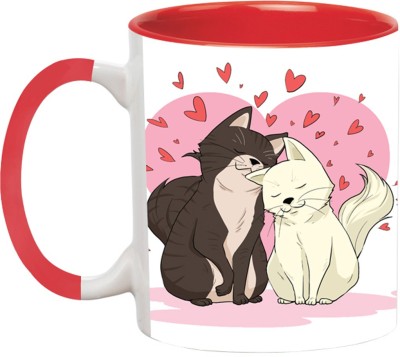 ARTBUG Creatures in Love -2014-Red Ceramic Coffee Mug(350 ml)