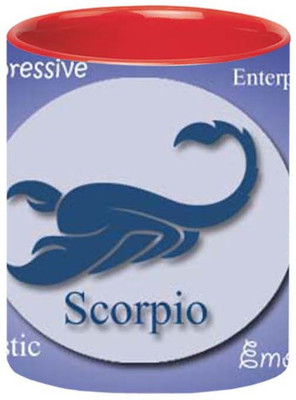 ARTBUG Ceramic Scorpio Zodiac Sign -376-Red Ceramic Coffee Mug(350 ml)