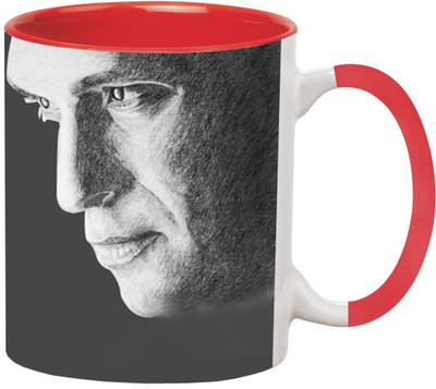 ARTBUG Sachin Tendulkar -475-Red Ceramic Coffee Mug(350 ml)