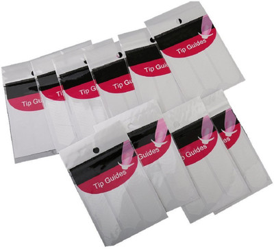 

Futurekart French Manicure 3 Style Nail Art Sticker Stencils, White (Pack of 10 Sheets)(White)