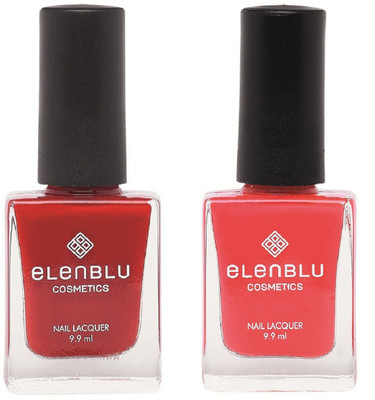 

Elenblu Rose Garden & California Coral - (9.9ml Each) Matte Nail Polish(Pack of 2)
