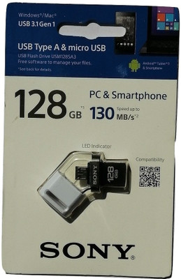 

Sony USM128SA3/W2 128 GB OTG Drive(White, Type A to Micro USB)