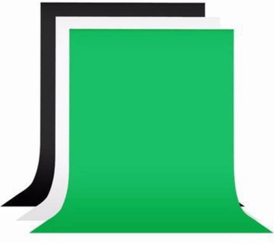 MILLETS Professional 3 Combo Studio Background change Backdrop Reflector(Green,White Black,8x12ft-Absorbs Light) Reflector