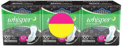 

whisper Ultra Night Sanitary XL Plus Pads - 15Pcs X 3 Sanitary Pad(Pack of 3)