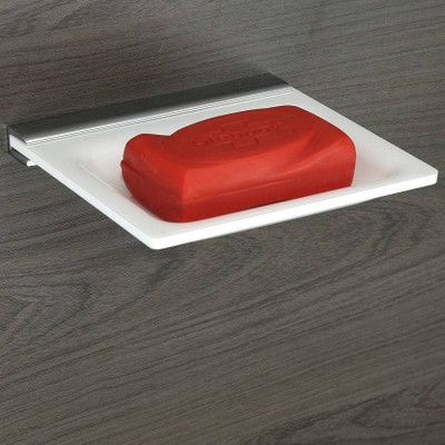 

CLARET High Grade Single Bathroom Soap Holder / Soap Dish / Soap Stand / Bathroom Accessories for Home - White (White)(White)