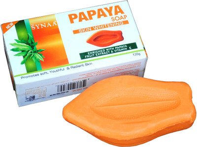 

Synaa Pure Papaya Herbal Fruity 4 IN 1 Skin Whitening/Skin Fairness Soap (135 g)(540 g, Pack of 4)