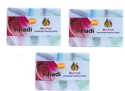 

Vartika Khadi Mix Fruit Soap (Pack of 3 pc) (3 g, Pack of 3)(375 g, Pack of 3)